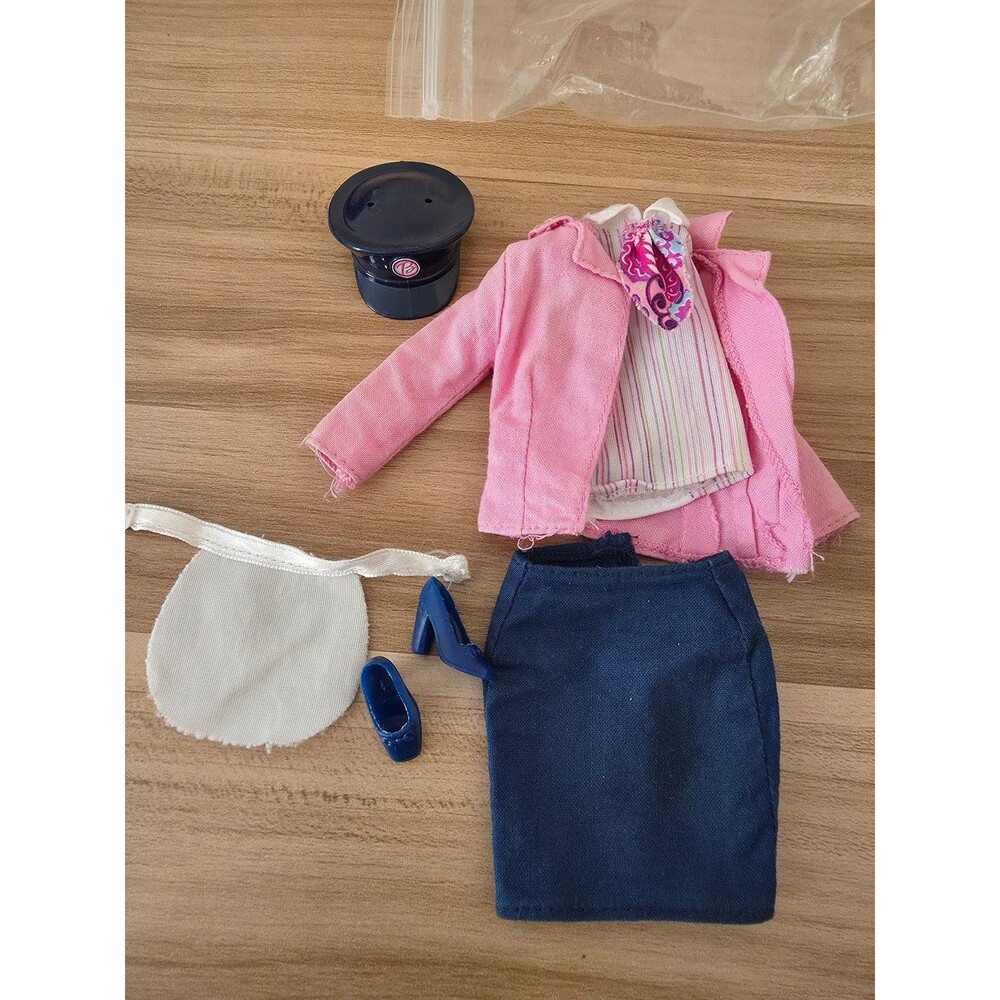 Barbie travel train fun outfit